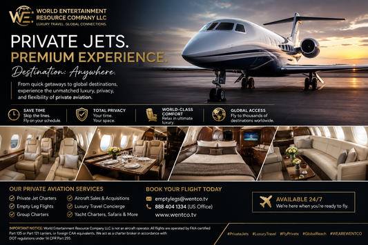 ✈️ PRIVATE JET CHARTERS — PREMIUM TRAVEL WITHOUT COMPROMISE