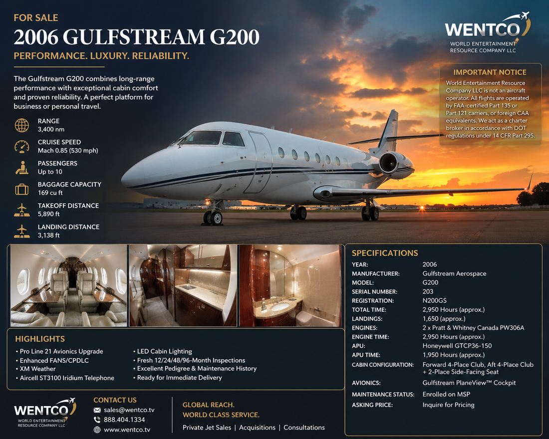 ✈️ 2006 GULFSTREAM G200 — FOR SALE | $4.5 MILLION